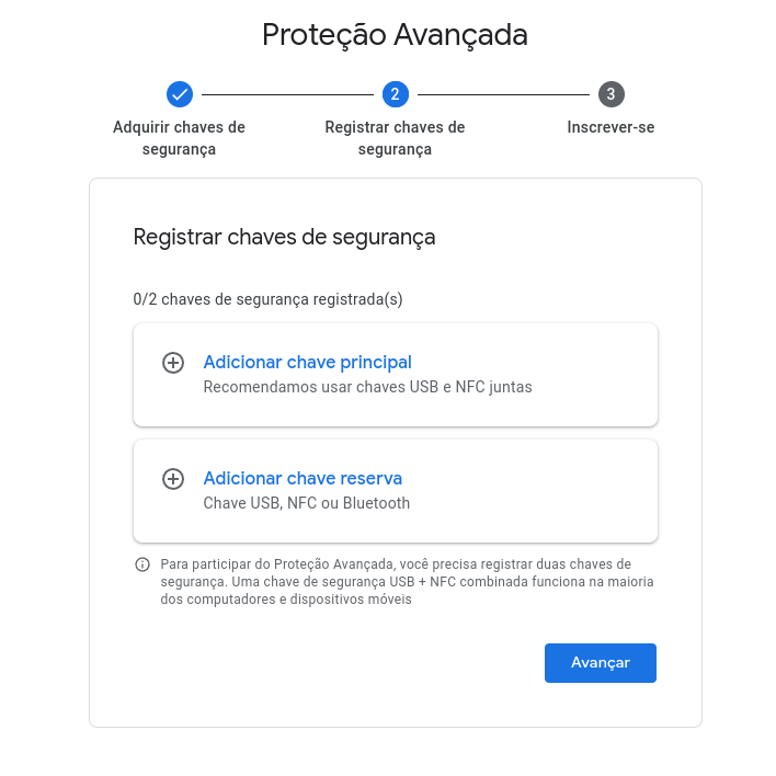 Use 2 Yubico Key para aumentar a segurança em suas contas on-line 3 Programa Proteção Avançada do Google